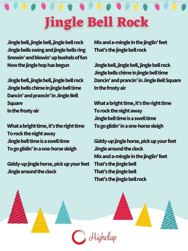 Jingle Bell Rock Lyrics Bobby Helms HighClap